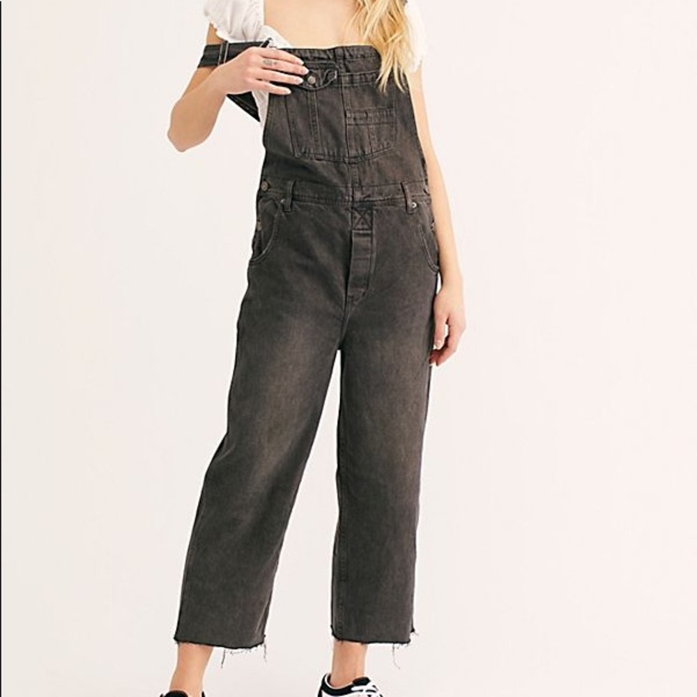Free People Baggy Boyfriend Overalls